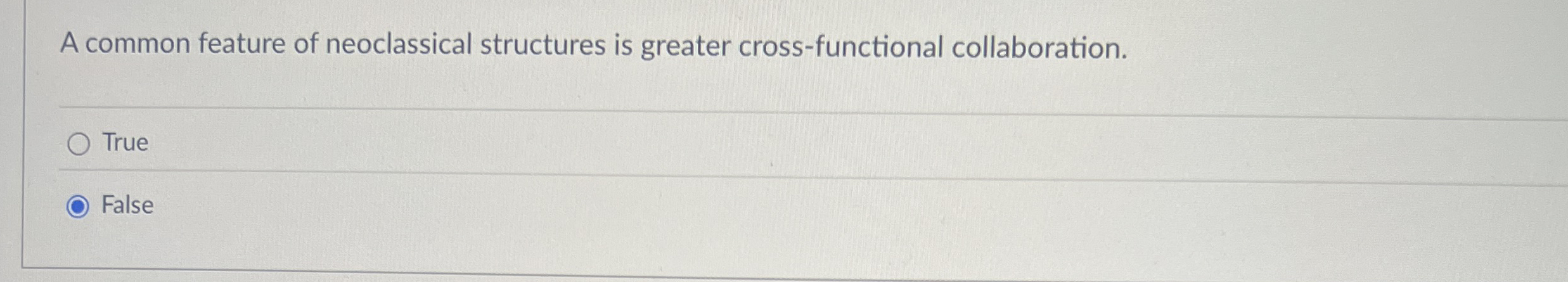 A common feature of neoclassical structures is