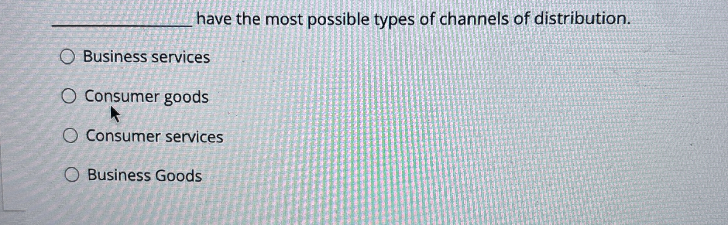 q , have the most possible types of channels of