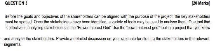 STRATEGIC PROJECT MANAGEMENT ONE QUESTION TO