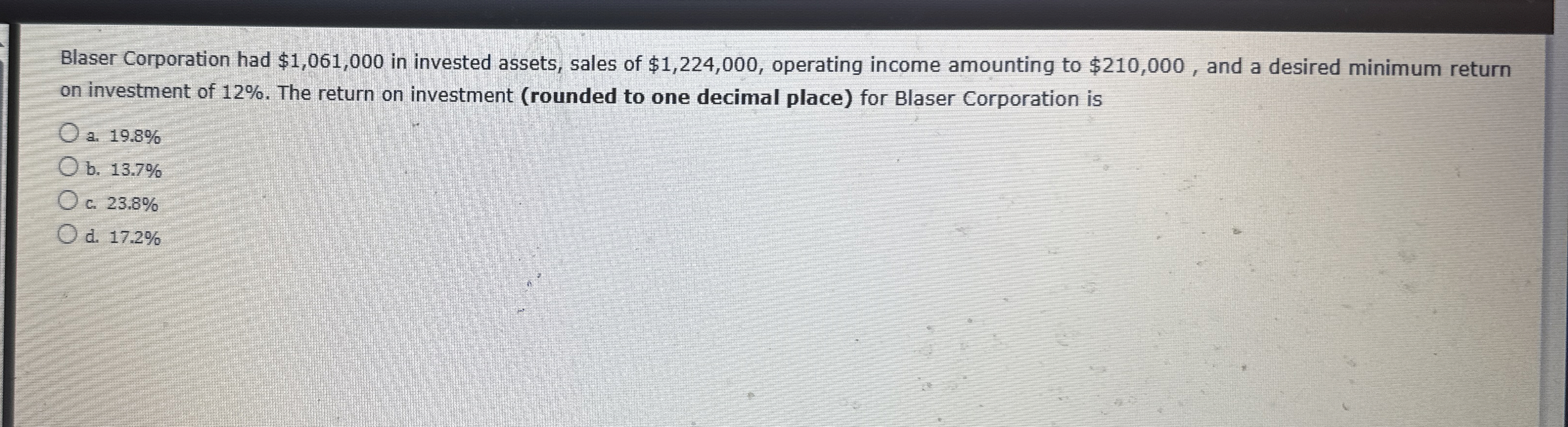 Blaser Corporation had $ 1 , 0 6 1 , 0 0 0 in