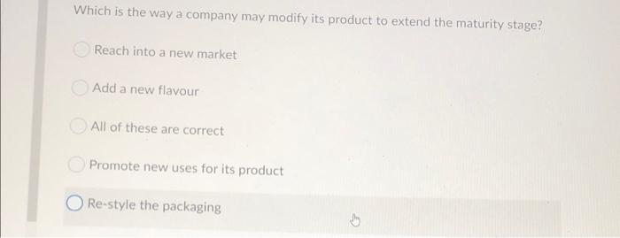 Which is the way a company may modify its product