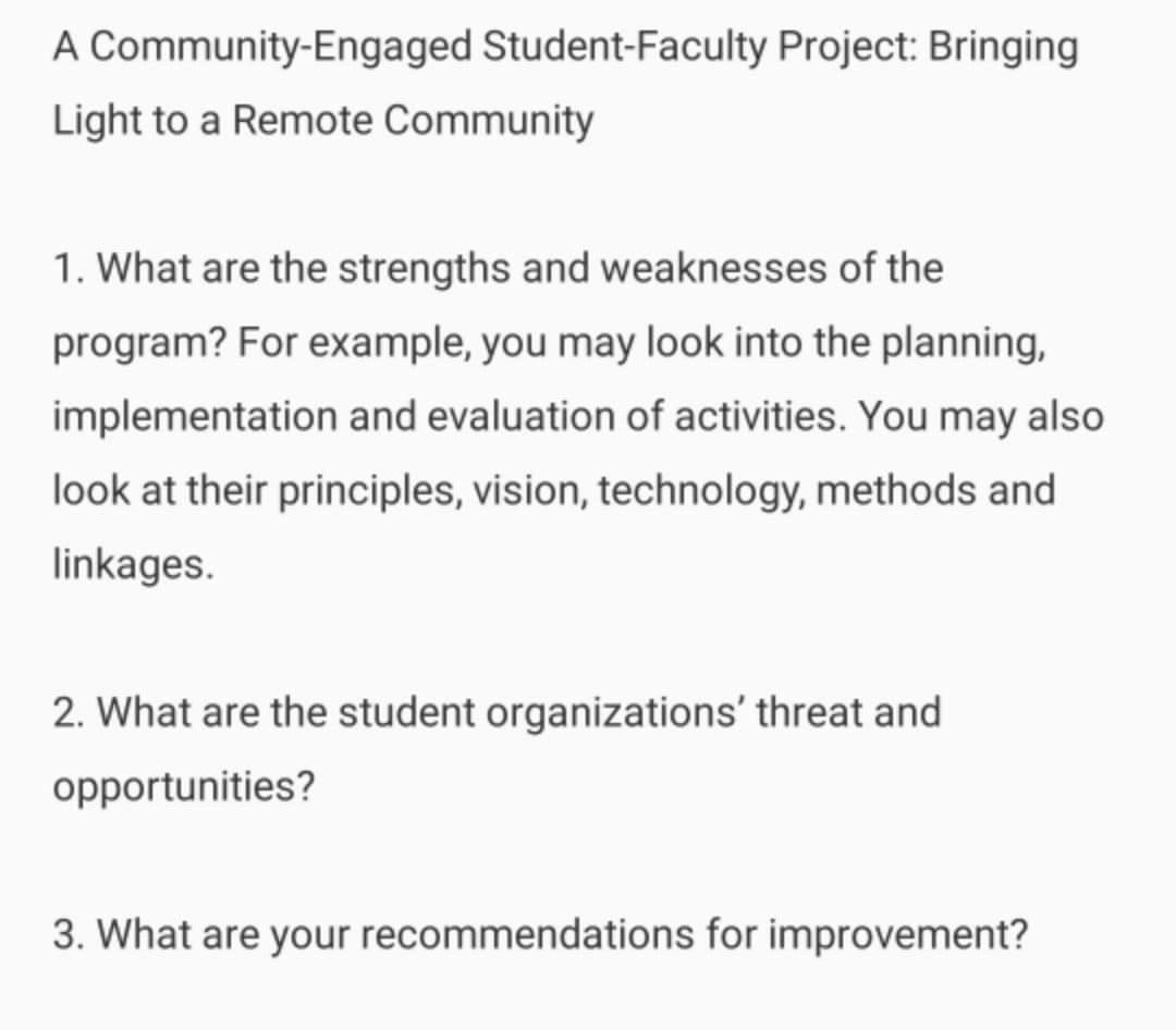 A Community-Engaged Student-Faculty Project: