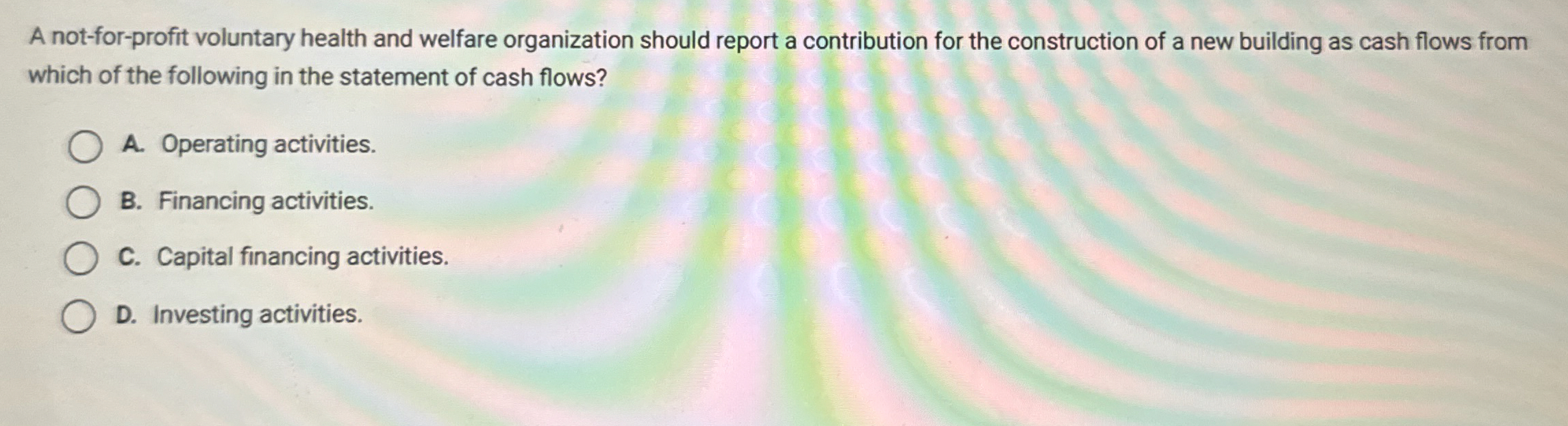 A not - for - profit voluntary health and welfare