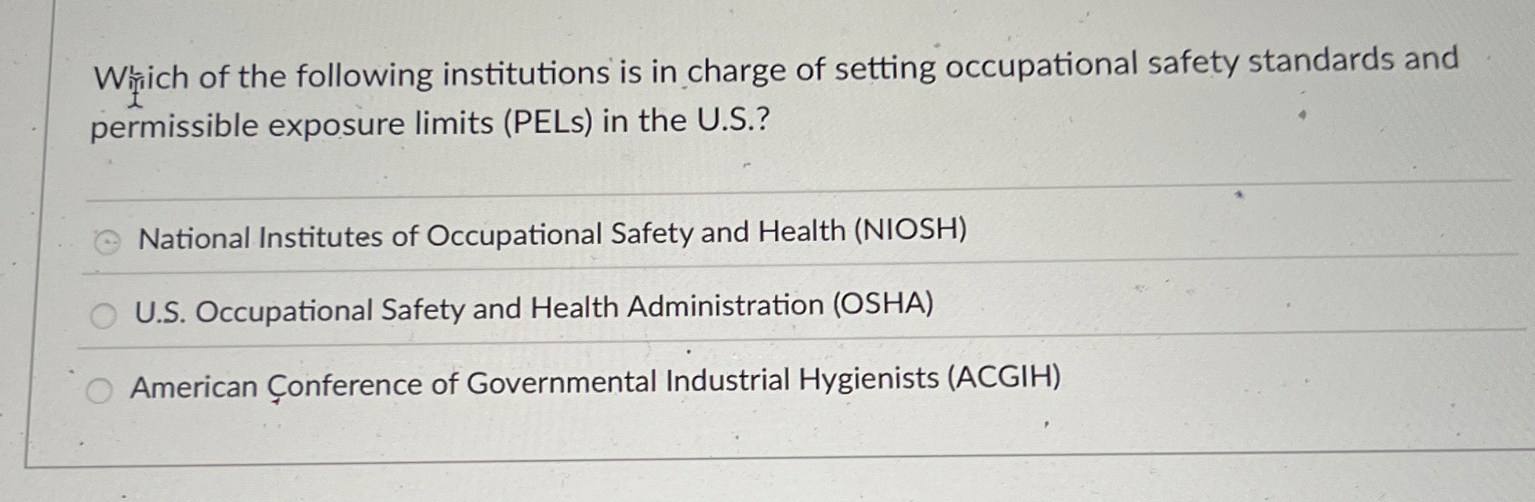 Wich of the following institutions is in charge