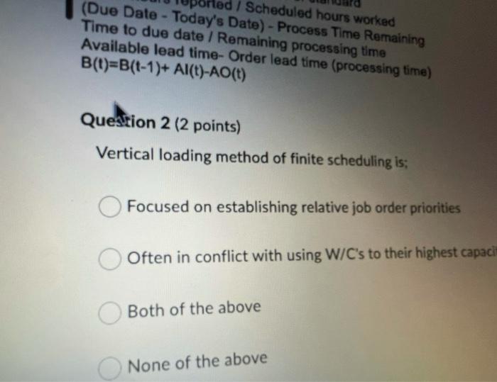 Scheduled hours worked (Due Date - Today's Date)