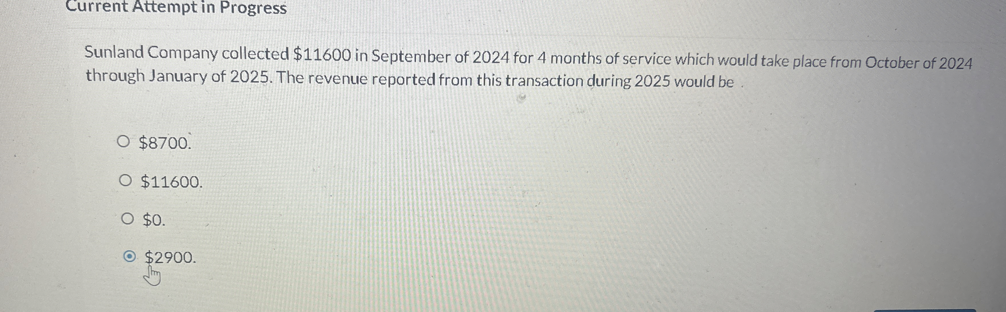 Current Attempt in Progress Sunland Company