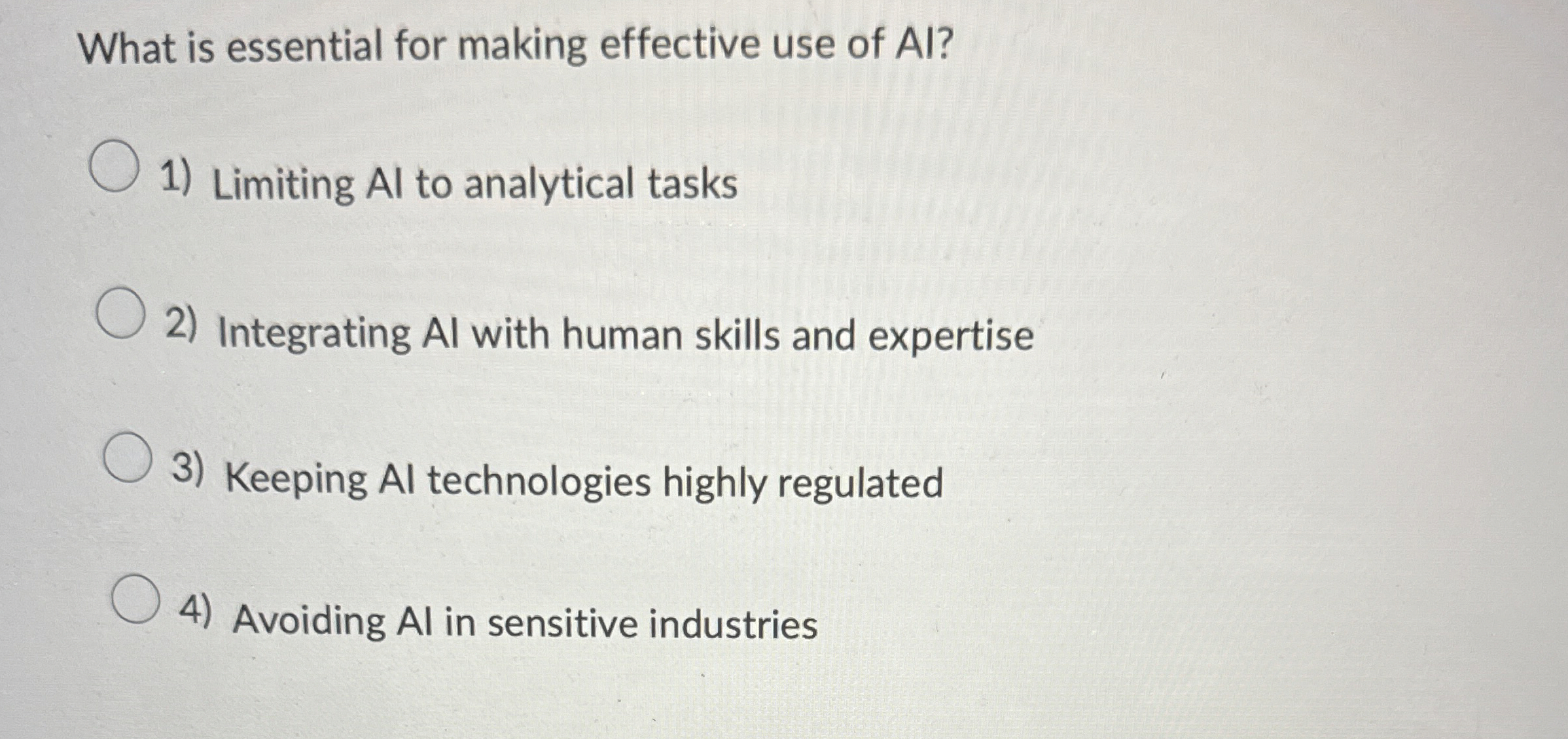 What is essential for making effective use of AI