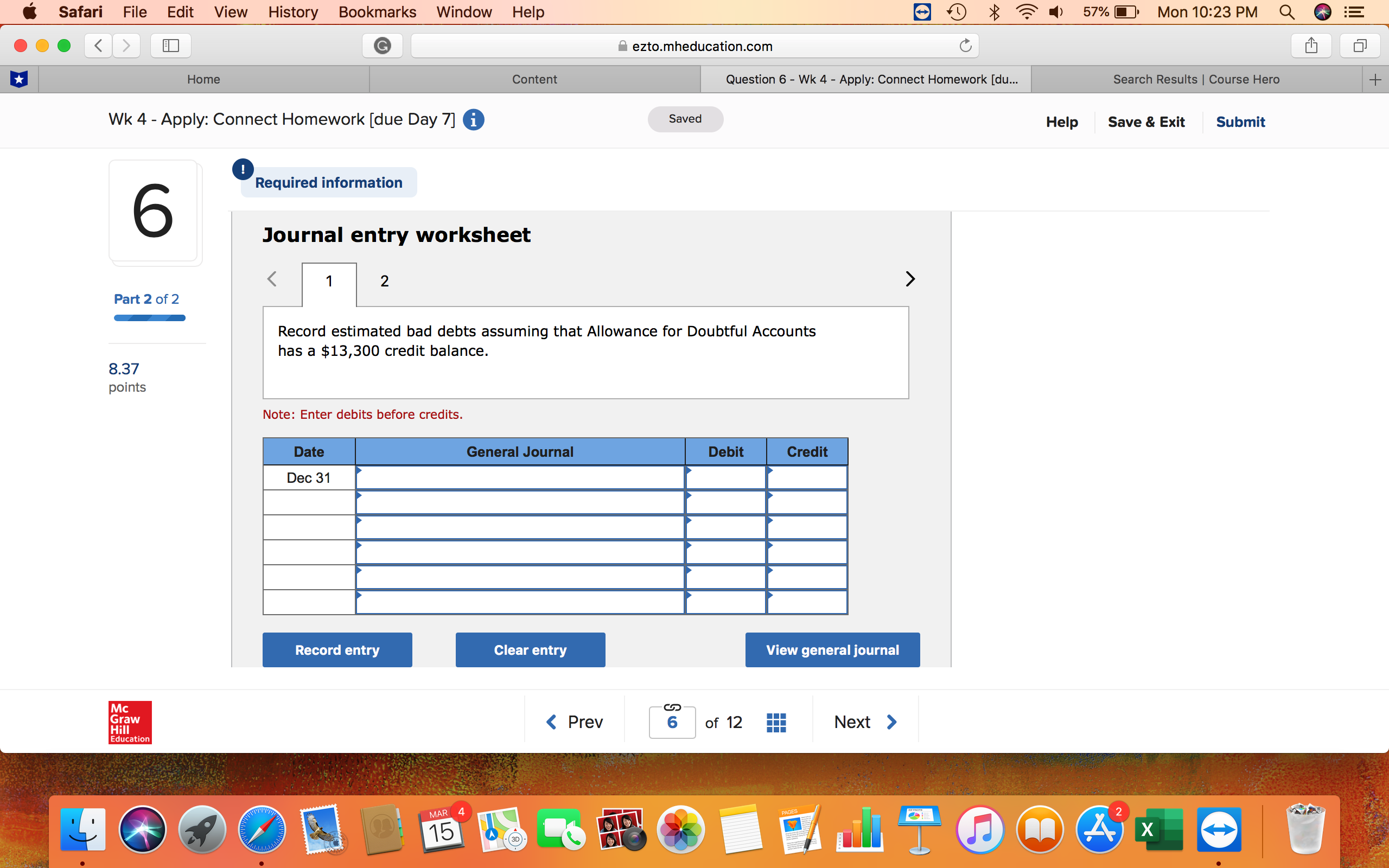 Please fill out the two tables below. The