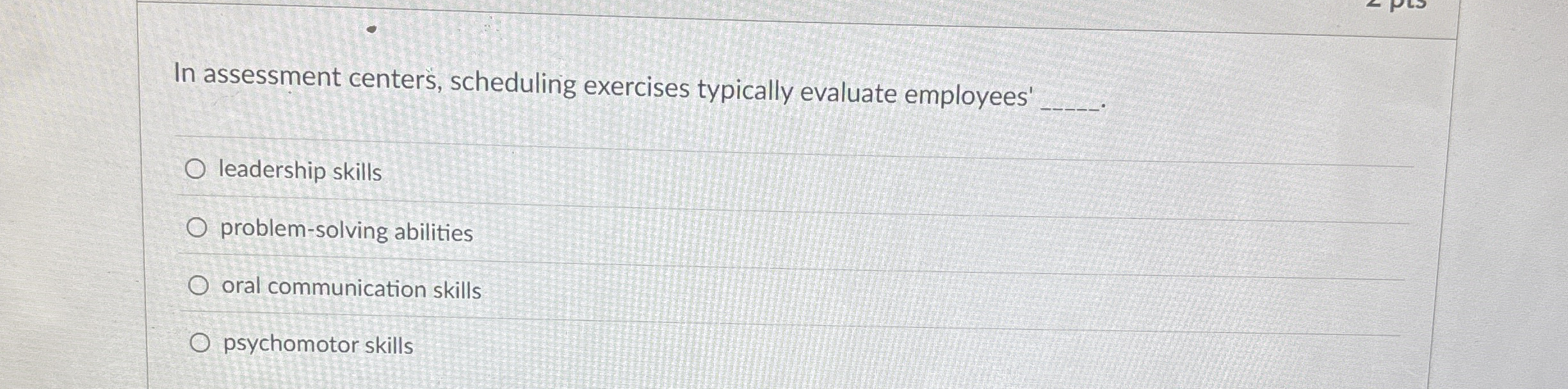 In assessment centers, scheduling exercises