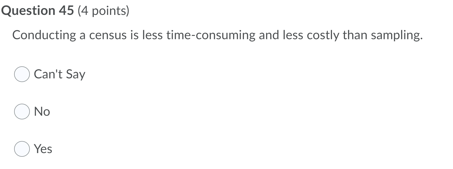 Question 42 (4 points) When is conducting a focus
