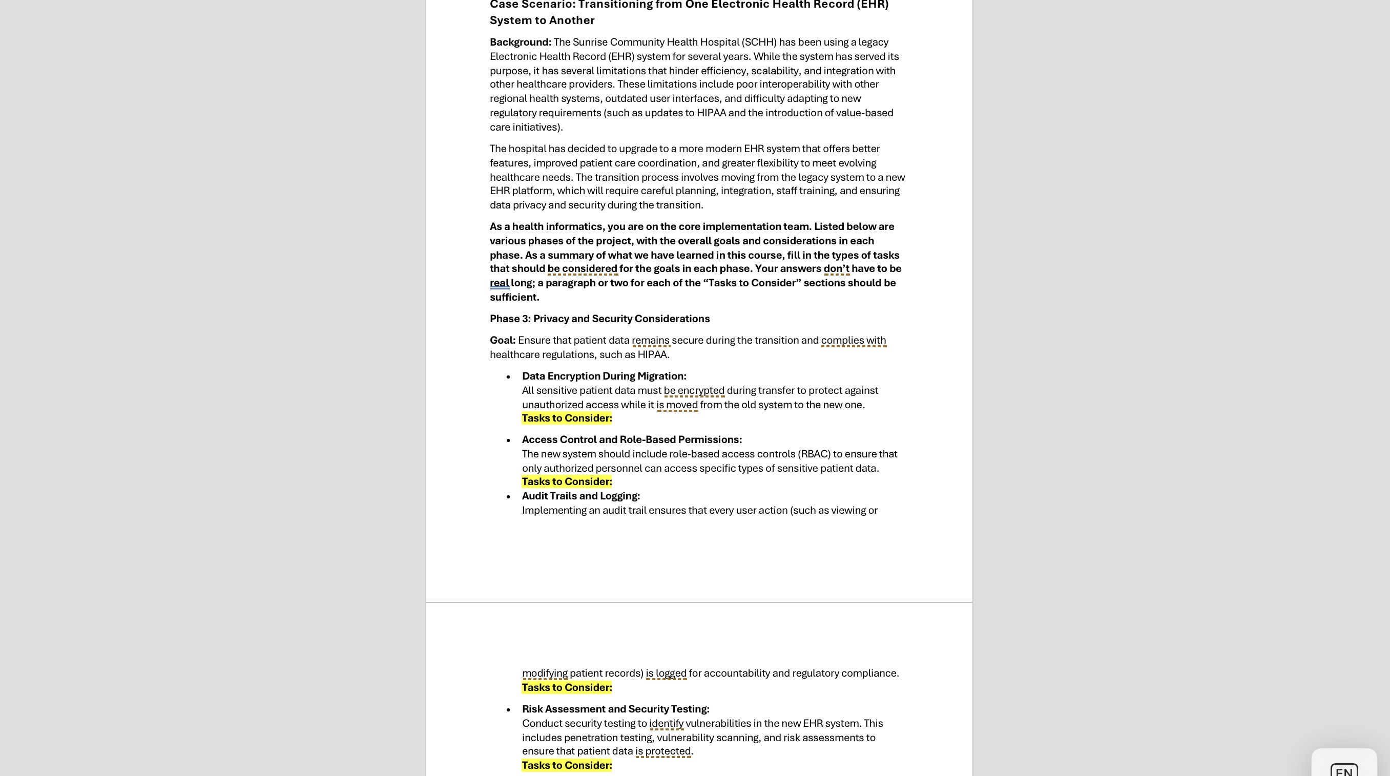Case Scenario: Transitioning from One Electronic