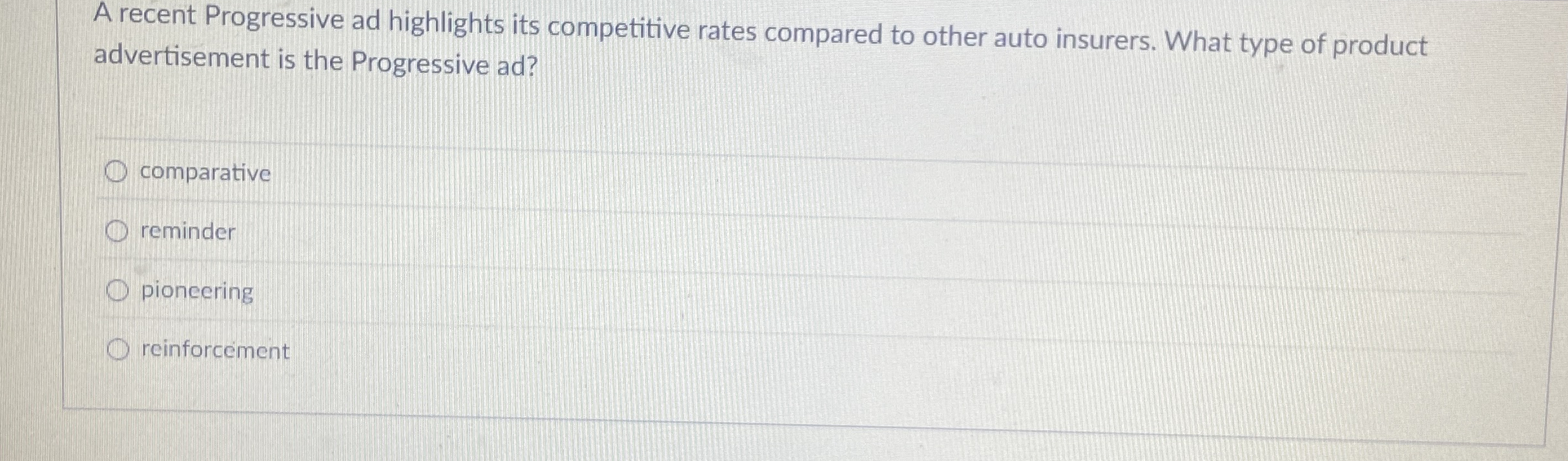 A recent Progressive ad highlights its