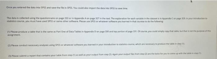 Appendix D Data Tables PART ONE: ITEMS FROM