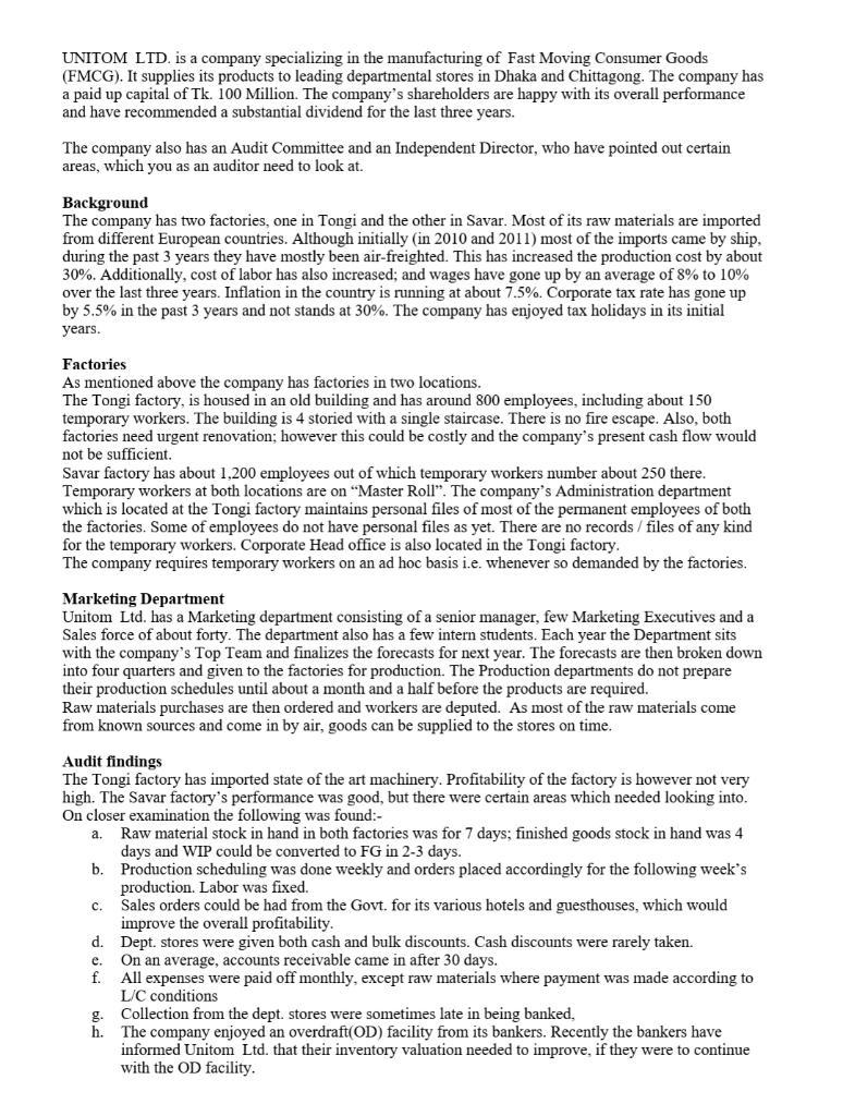 UNITOM LTD. is a company specializing in the