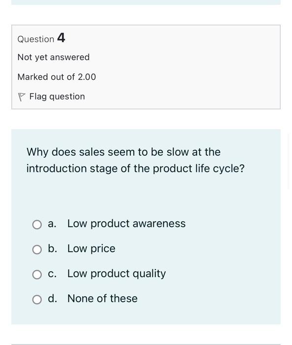Question 5 Not yet answered Marked out of 2.00 P