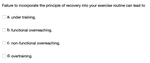 select the following answers: Failure to