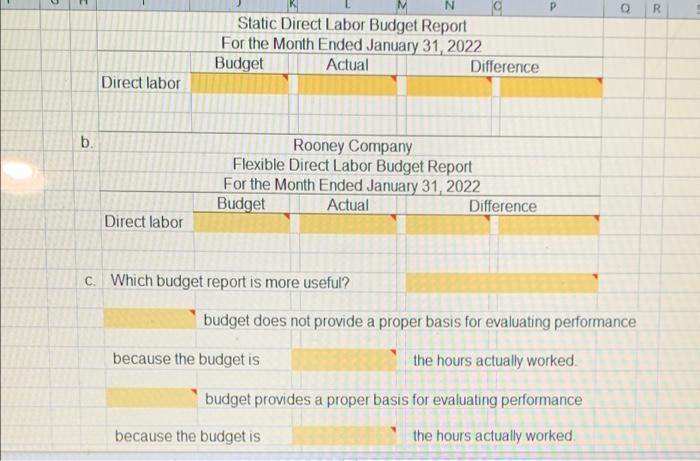 Provide input into cells shaded in yellow in this