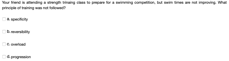 select the following answers: Failure to