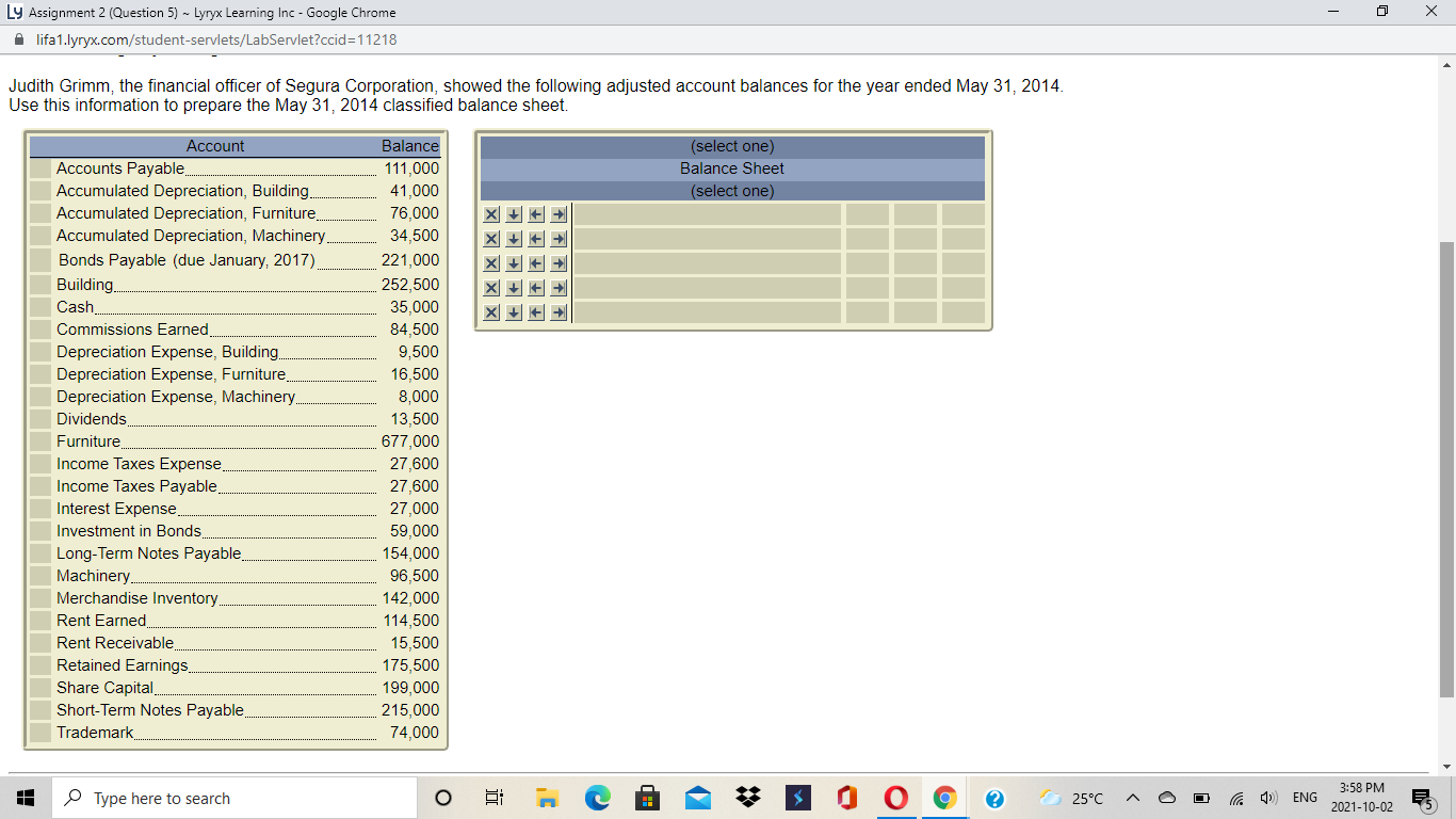Ly Assignment 2 (Question 5) ~ Lyryx Learning Inc