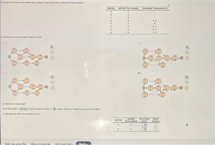 need help on bottom part Cornider the following