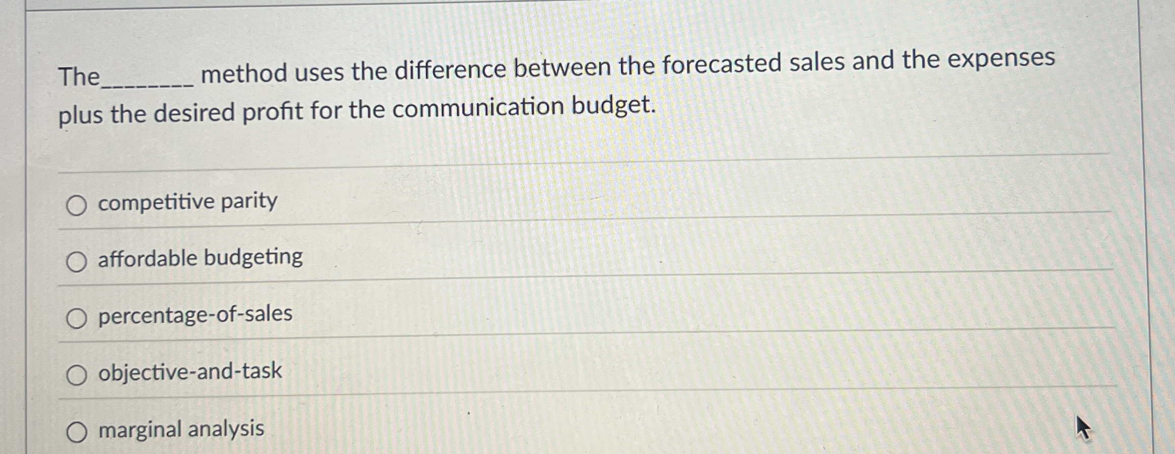 The method uses the difference between the