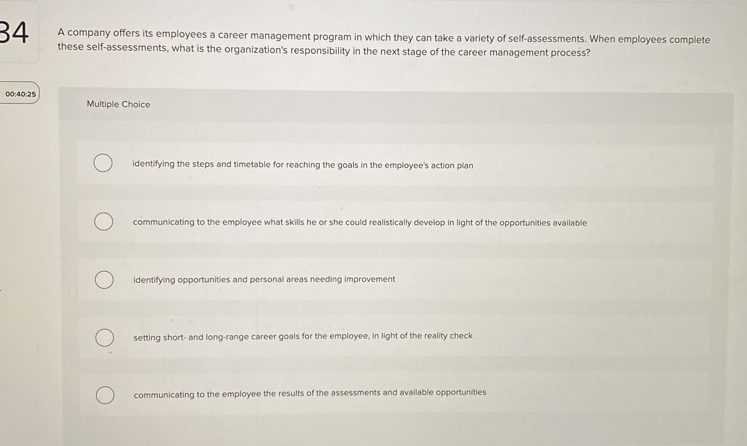 3 4 A company offers its employees a career