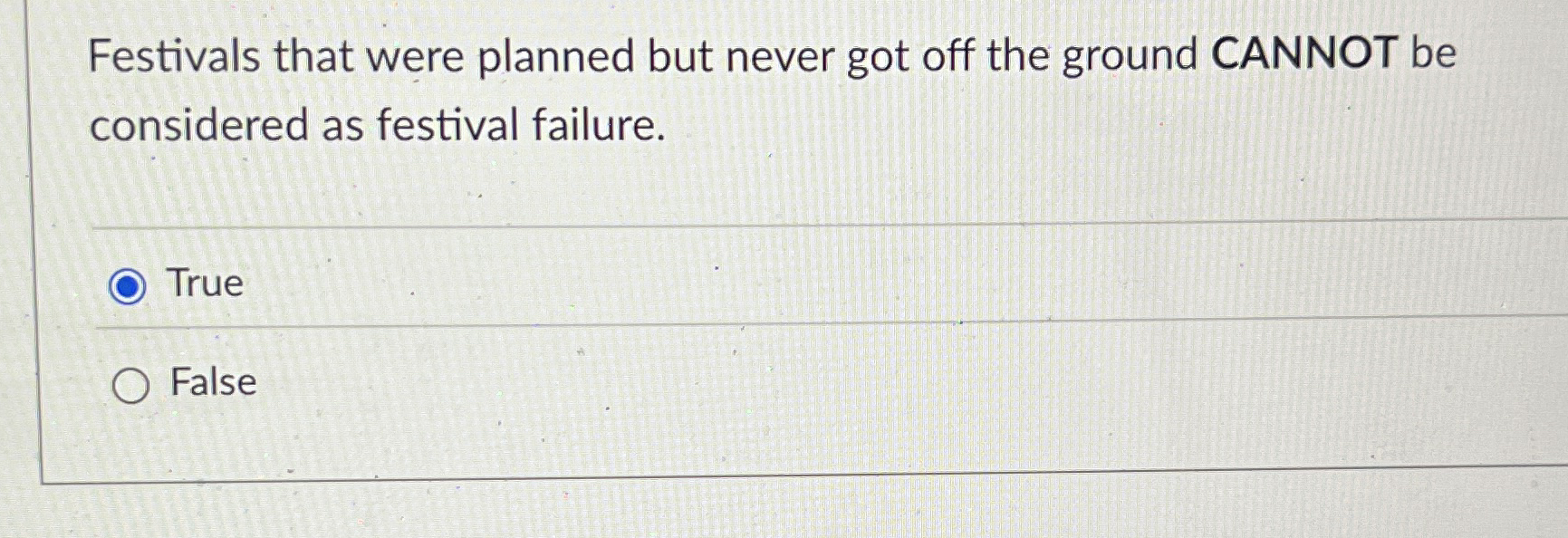 Festivals that were planned but never got off the