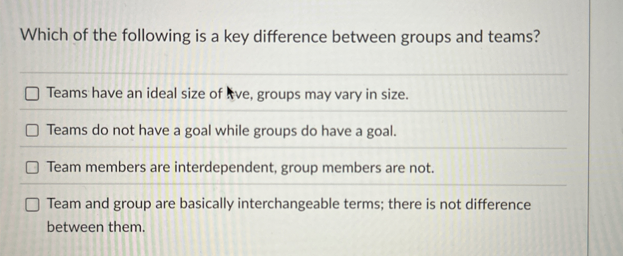 Which of the following is a key difference