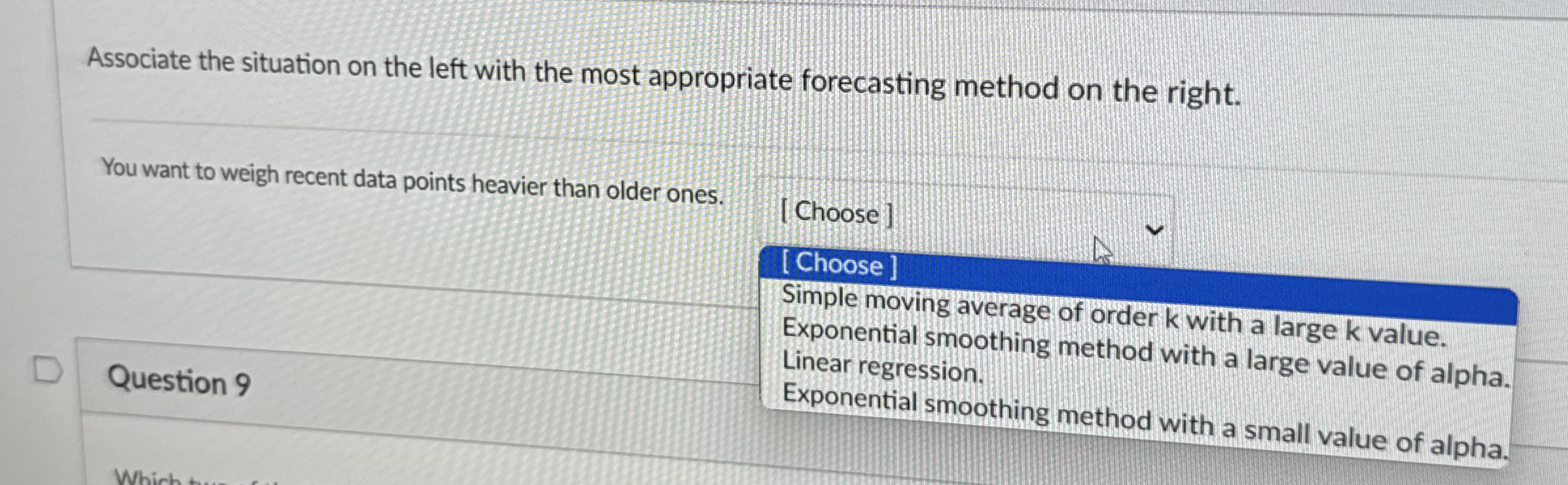 Associate the situation on the left with the most