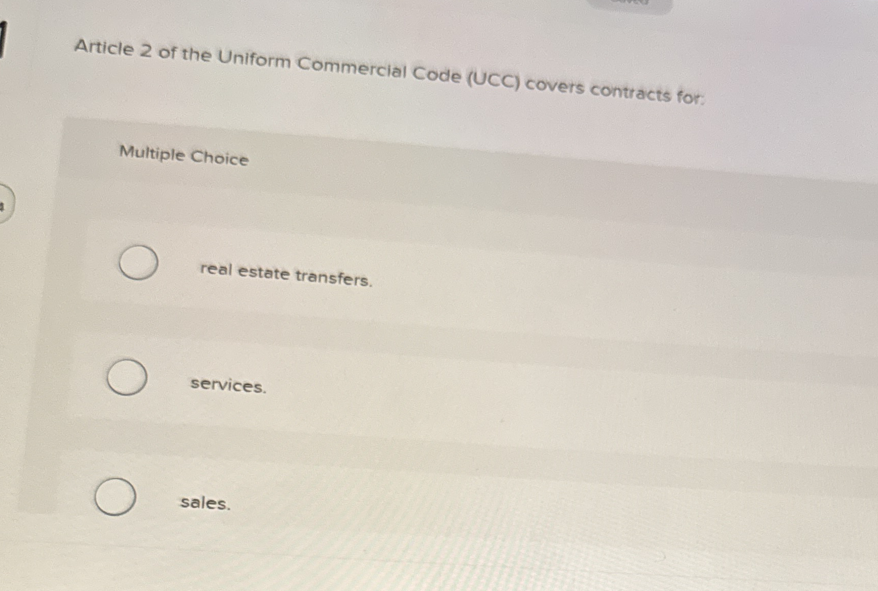 Article 2 of the Uniform Commercial Code ( UCC )