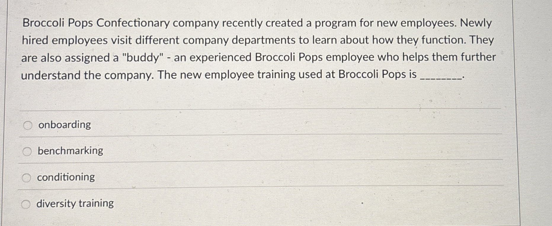 Broccoli Pops Confectionary company recently