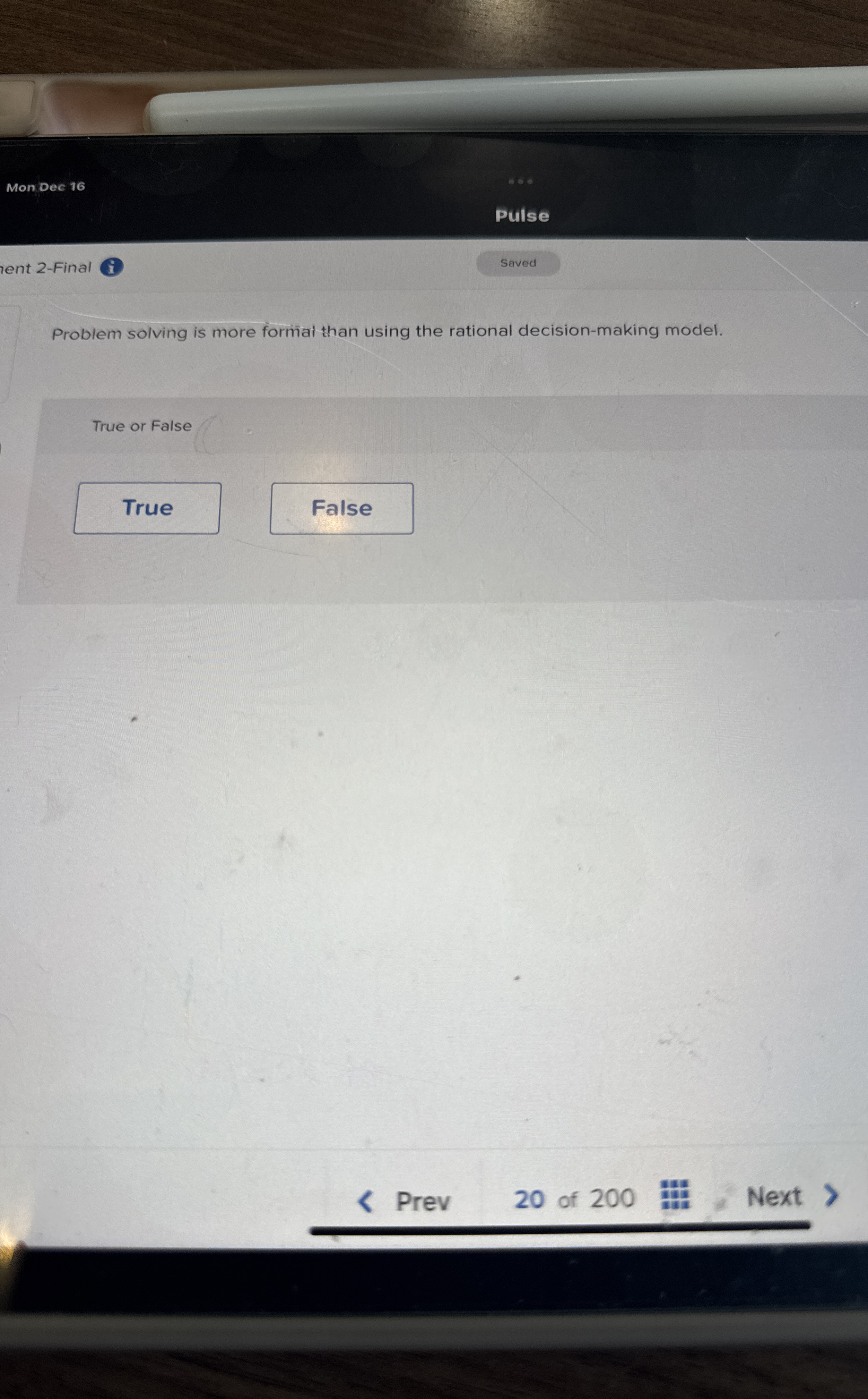 Mon Dec 1 6 Pulse ent 2 - Final i Problem solving