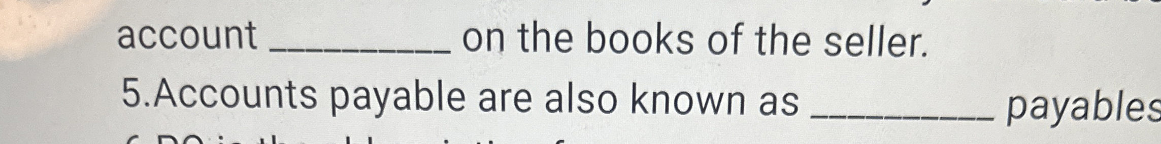 account q , on the books of the seller. 5 .