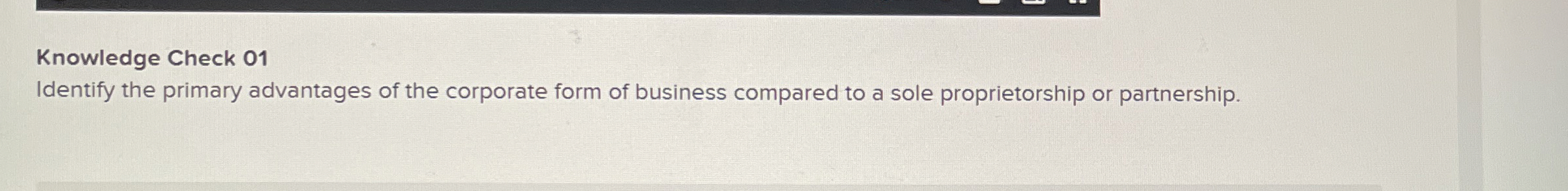 Knowledge Check 0 1 Identify the primary