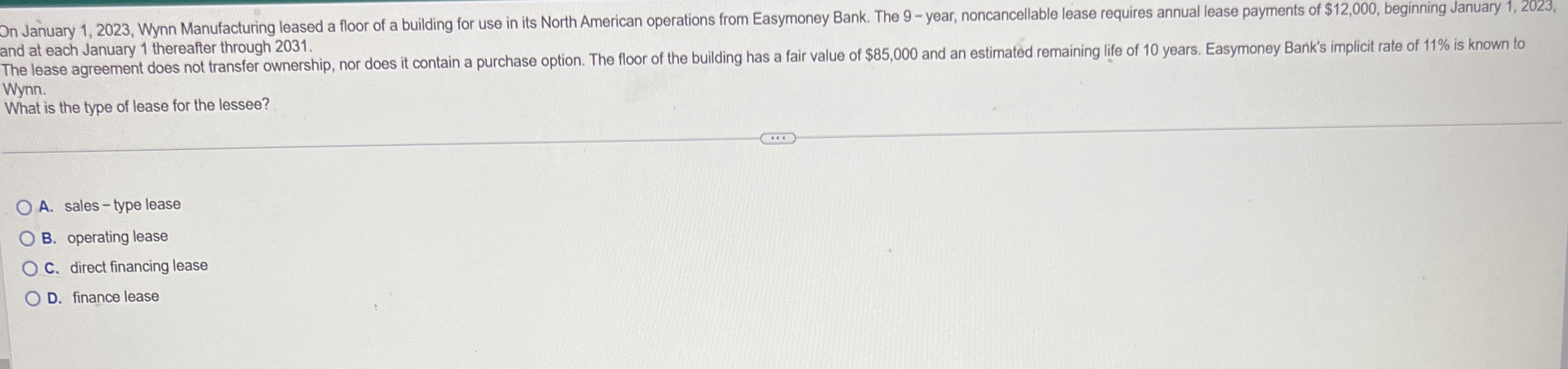 On January 1 , 2 0 2 3 , Wynn Manufacturing