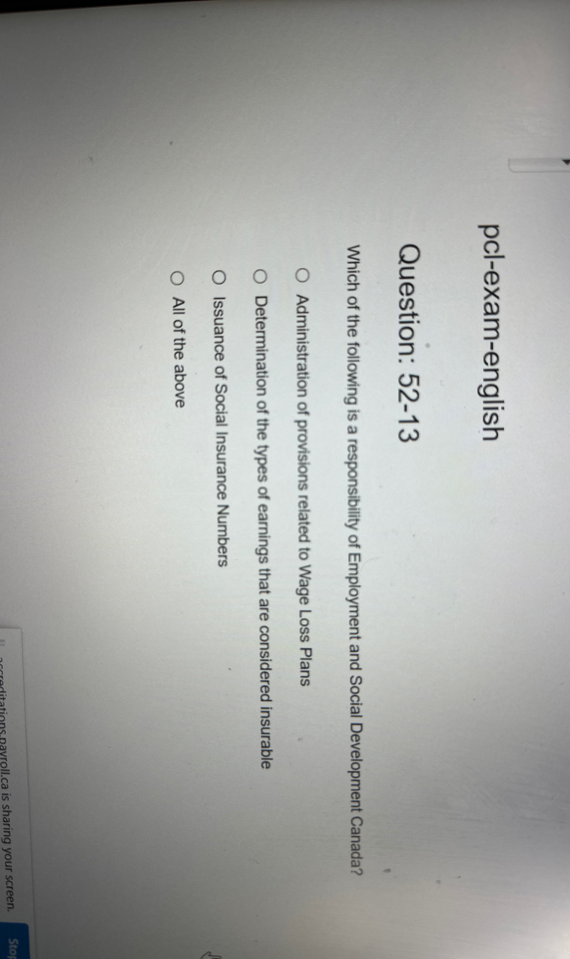 pcl - exam - english Question: 5 2 - 1 3 Which of