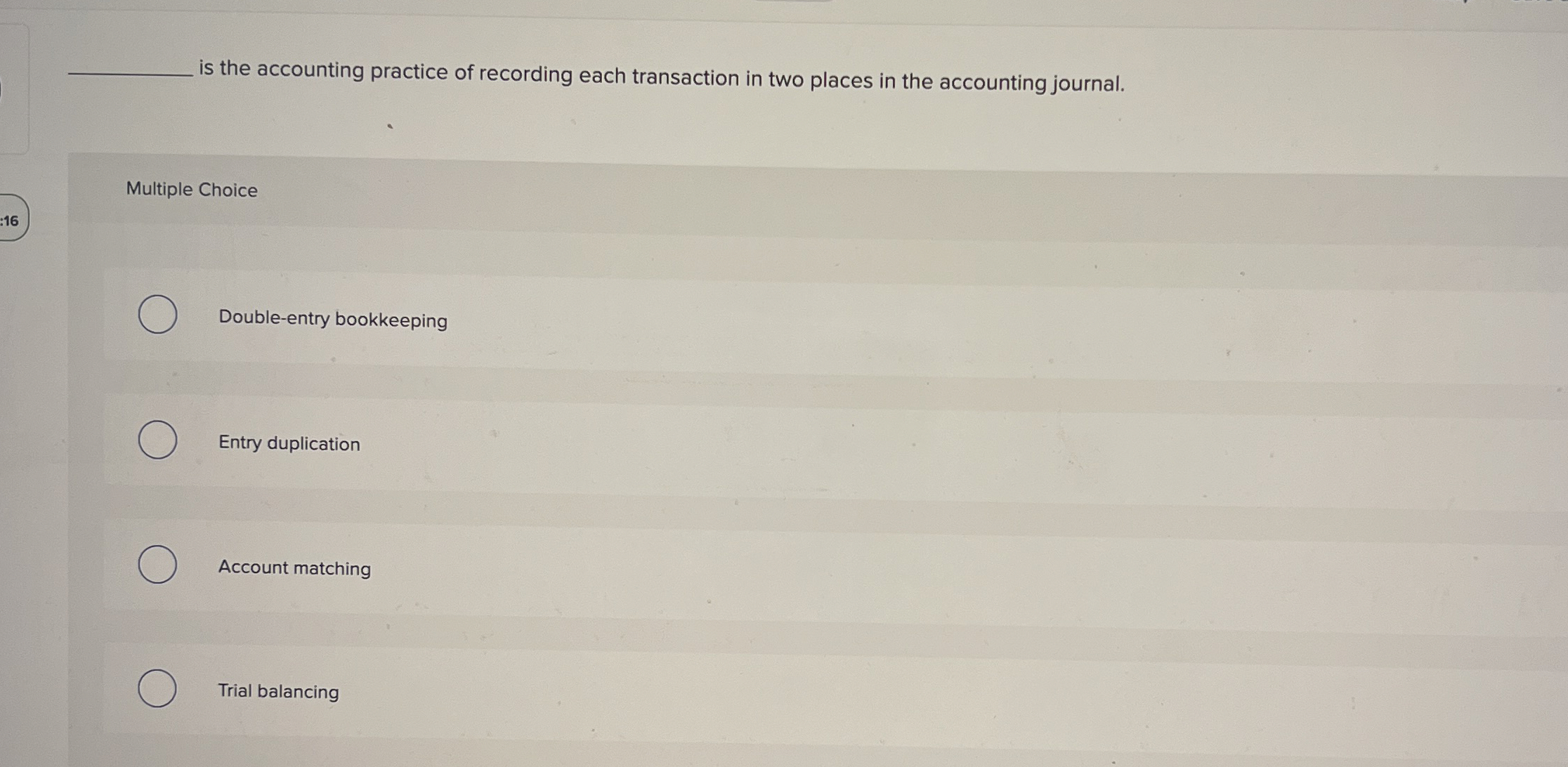 is the accounting practice of recording each