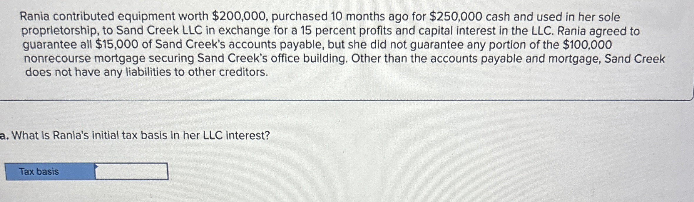 Rania contributed equipment worth $ 2 0 0 , 0 0 0