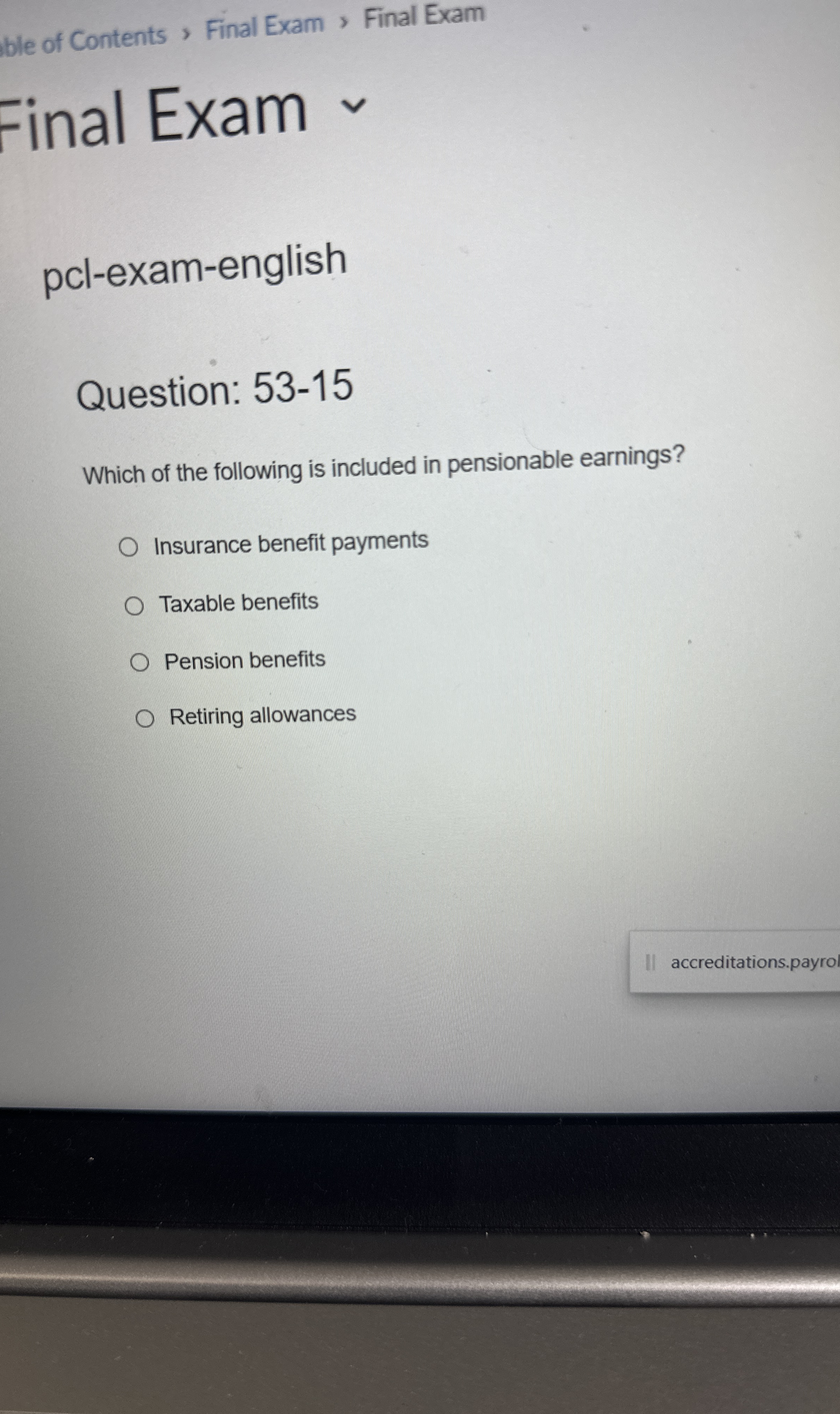 ble of Contents s Final Exam s Final Exam Final