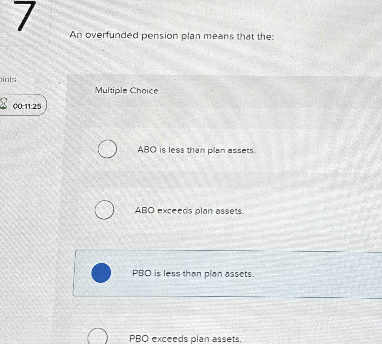 An overfunded pension plan means that the: