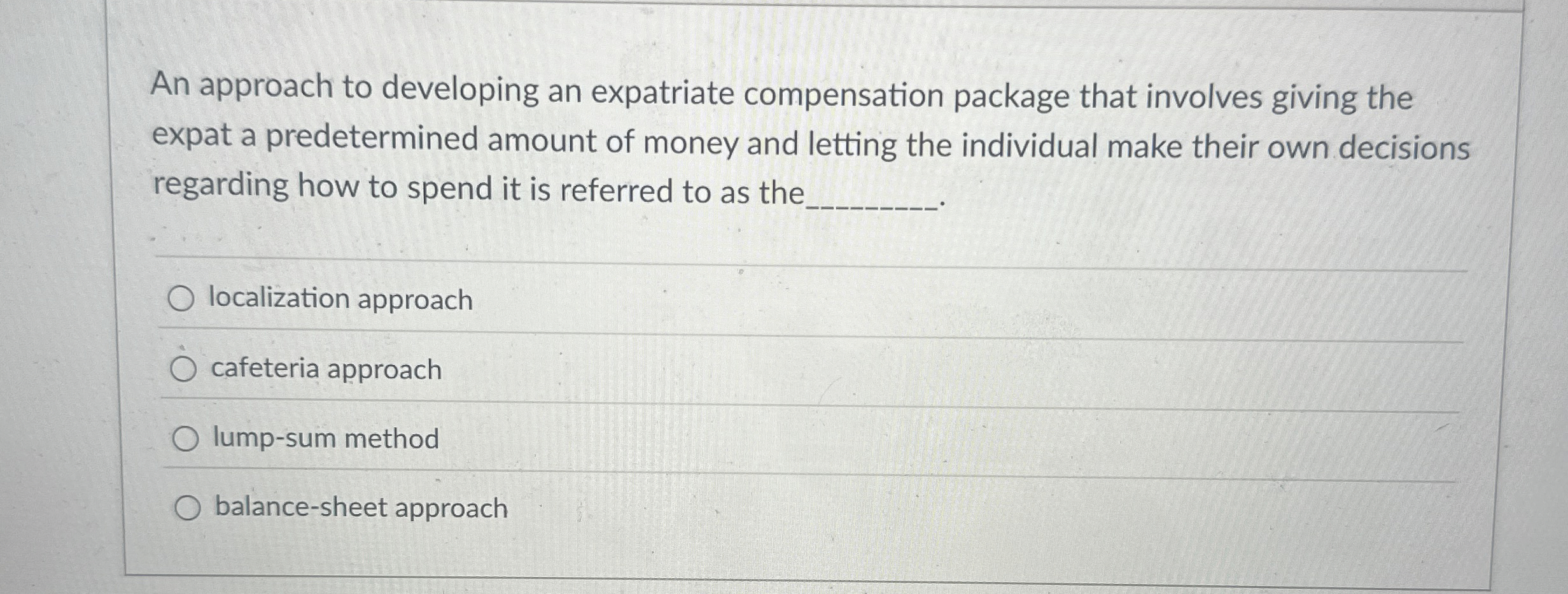 An approach to developing an expatriate