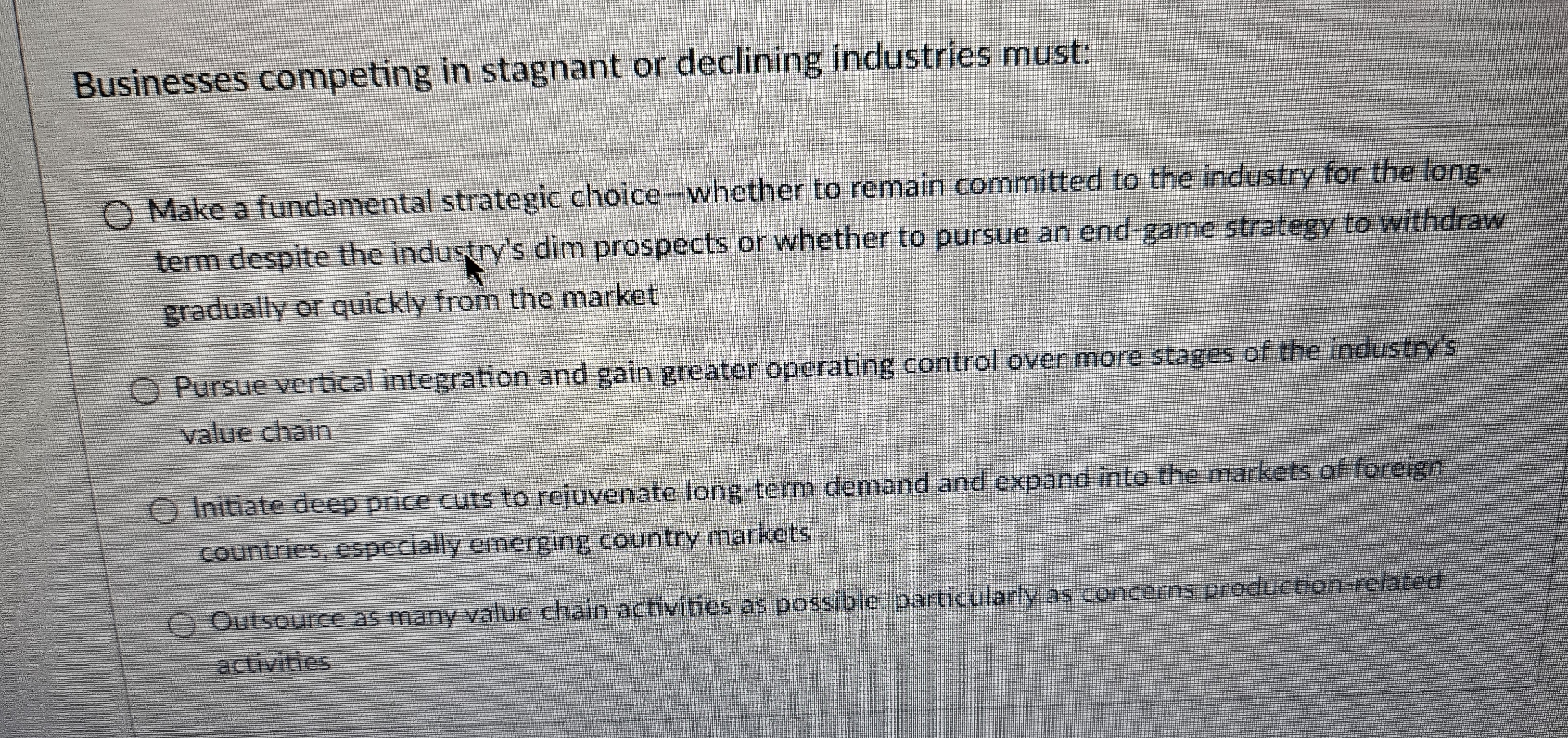 Question 2 2 pts A 'think - local, act local