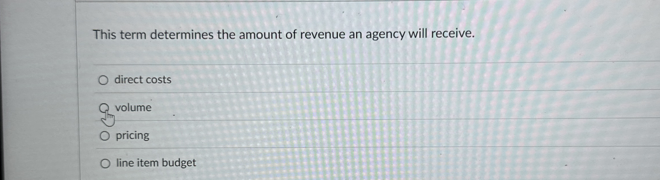 This term determines the amount of revenue an