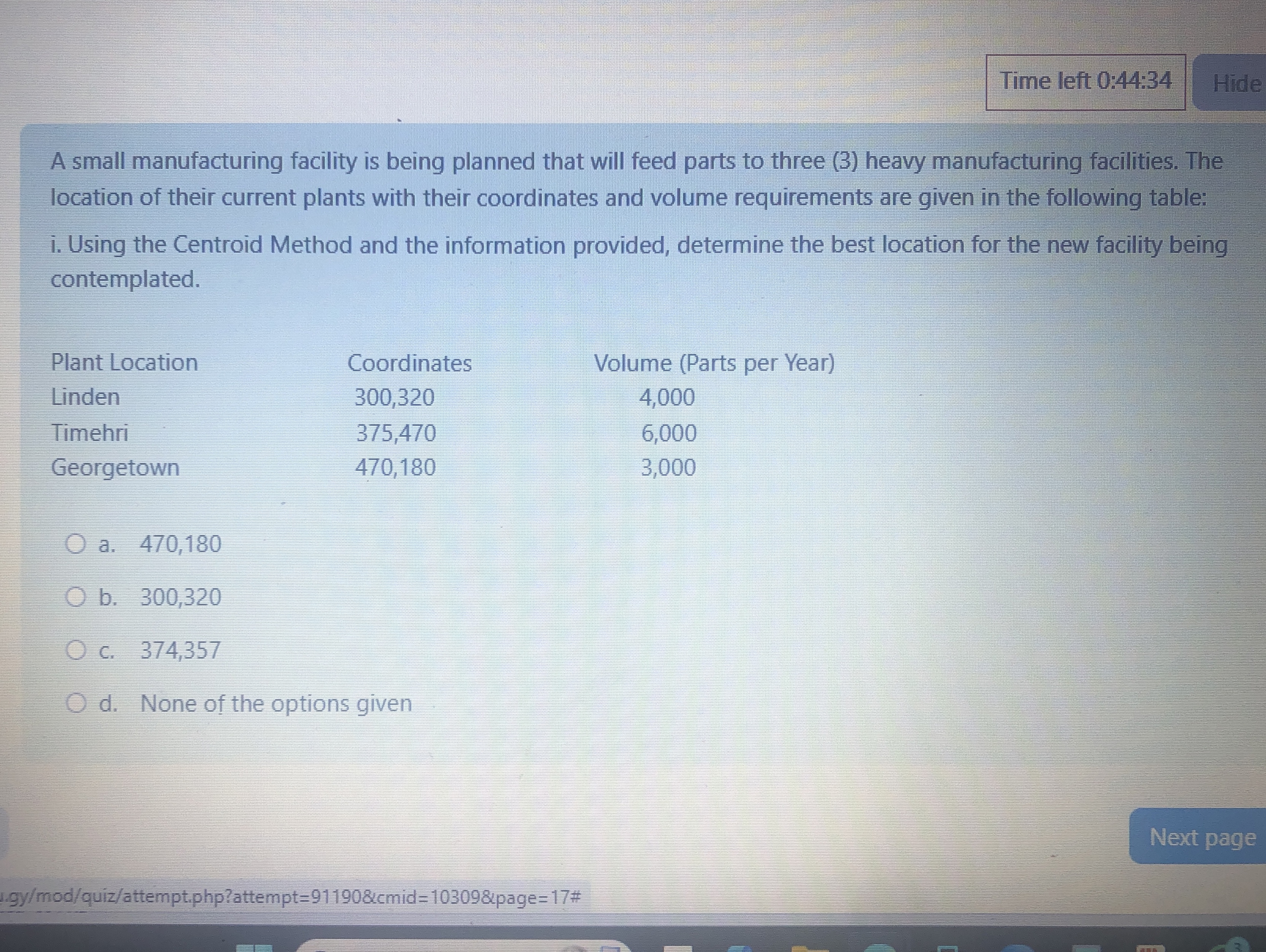 A small manufacturing facility is being planned