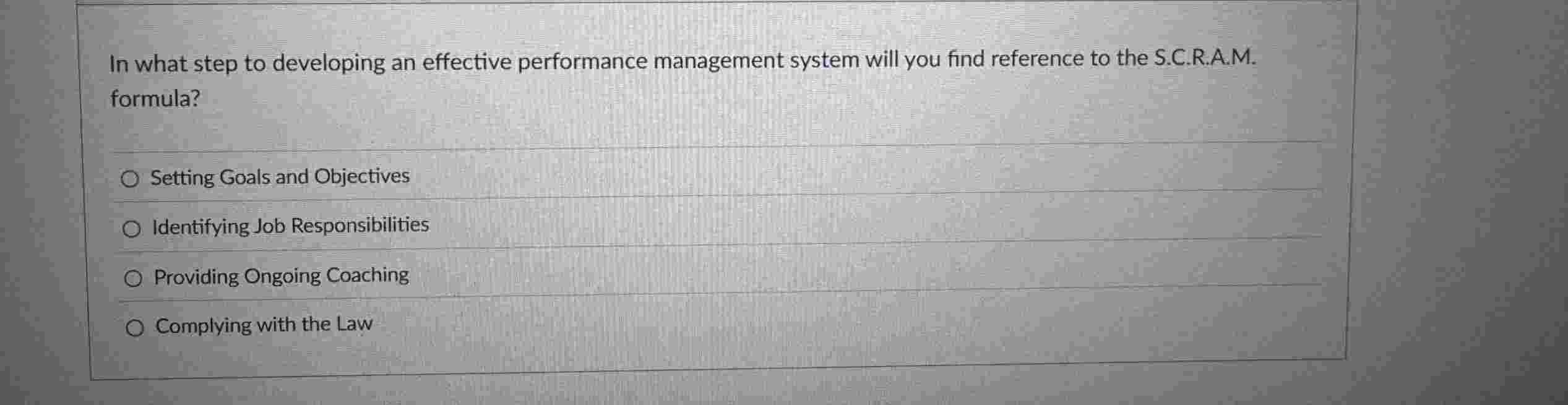 In what step to developing an effective