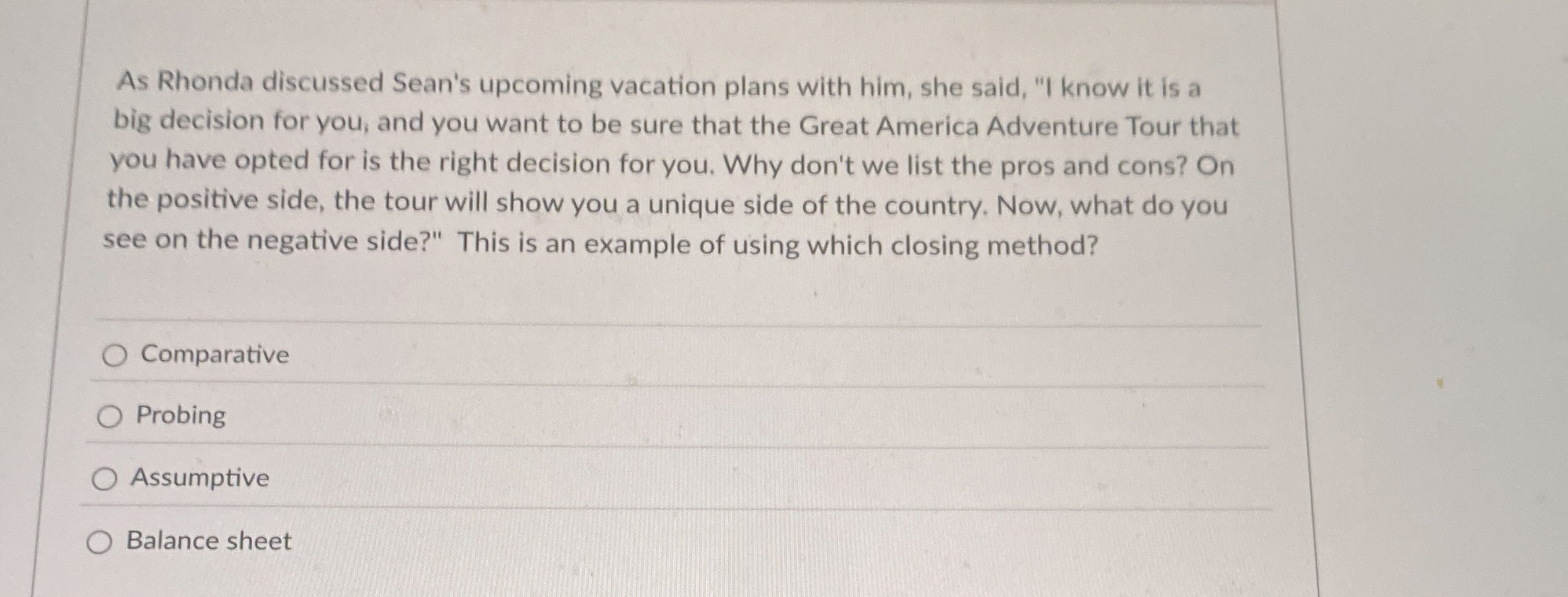 As Rhonda discussed Sean's upcoming vacation
