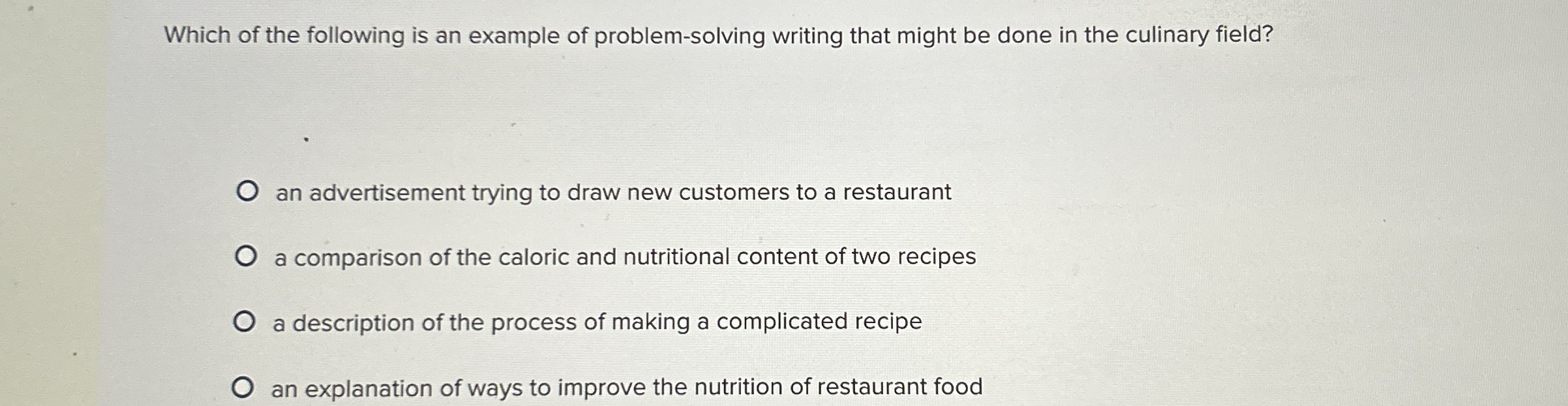 Which of the following is an example of problem -