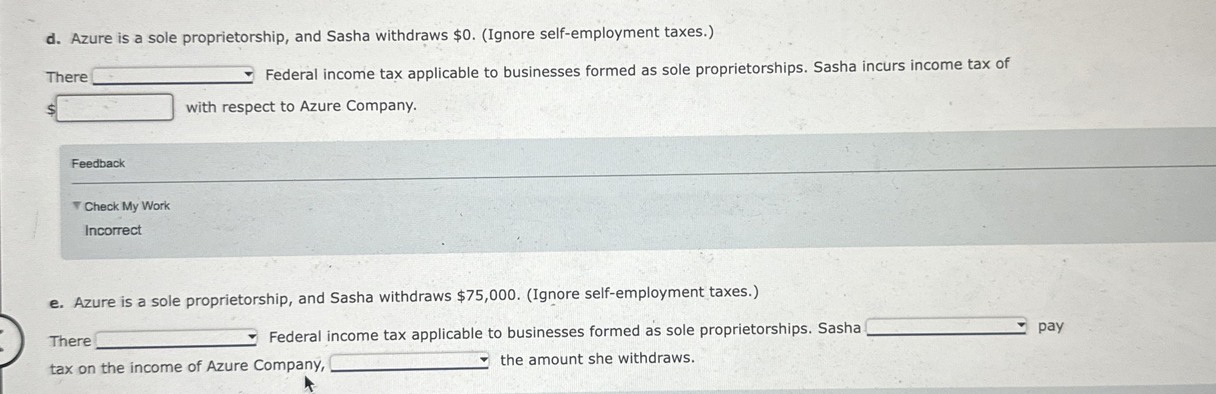 usinf the above question, answer these: d . Azure
