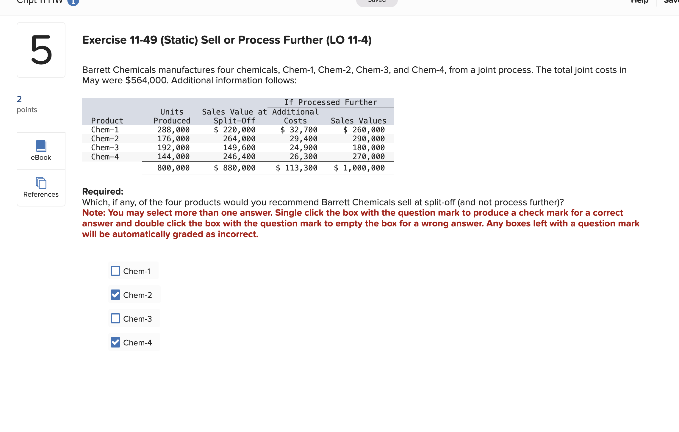 Exercise 1 1 - 4 9 ( Static ) Sell or Process