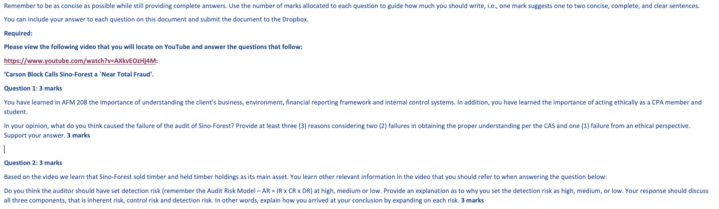 Remember to be as concise as possible while still